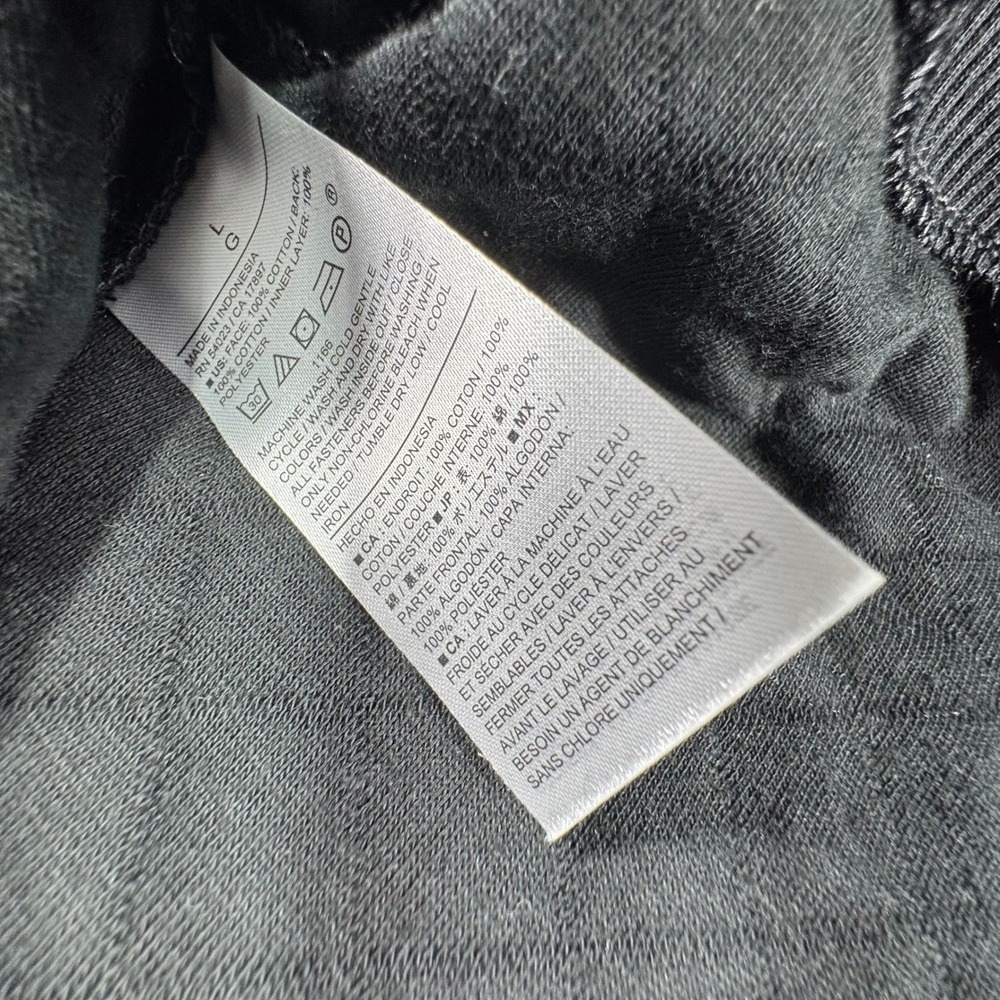 NWT Banana Republic Quilted Pullover Black Men's L Snap Front $75 - Picture 5 of 6